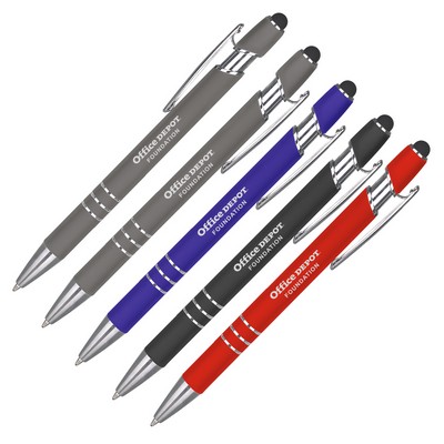 Black Ink Aluminum Pen w/Stylus