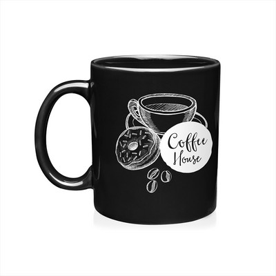 11 oz. Ceramic Custom Mug (1 Color Imprint)