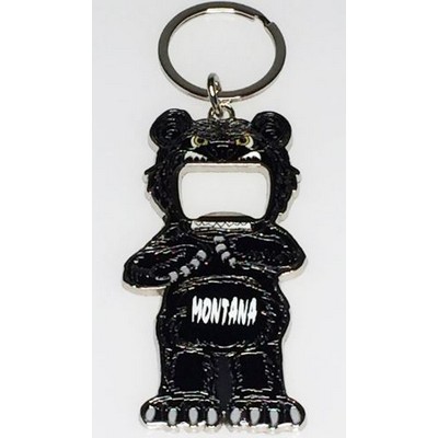 Black Bear Bottle Opener Key Tag