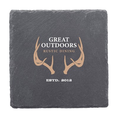 Square Slate Coaster (2 Color Imprint)