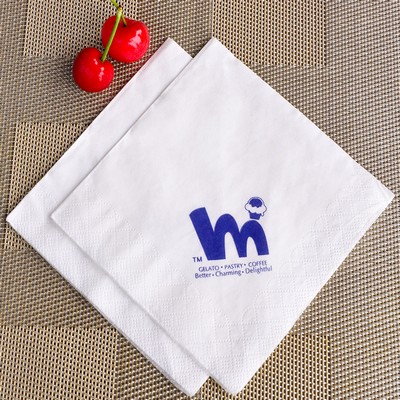 White 2-Ply Beverage Napkins