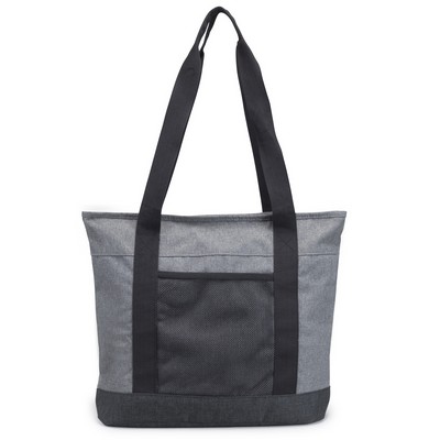 Heather Zippered Tote Bag