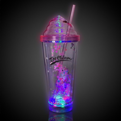 Pink Ice Cream LED Tumbler