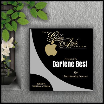 12.5" Square Black Acrylic Plaque