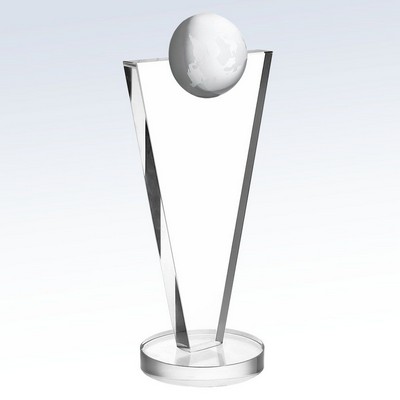 Success Globe Optic Crystal Award - Small