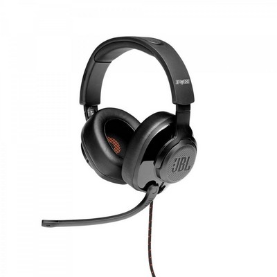 JBL Quantum 200 Wired Over-Ear Gaming Headset with Flip-Up Mic