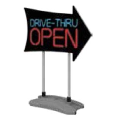 Contour Single-Sided Outdoor Sign Arrow Side w/Fillable Base