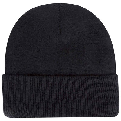 OTTO CAP 12" Classic Knit Beanie w/ Inside Fleece Lining & Rib Knit Cuff