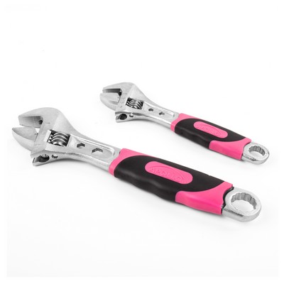 Pink Apollo Tools 2 Adjustable Wrenches