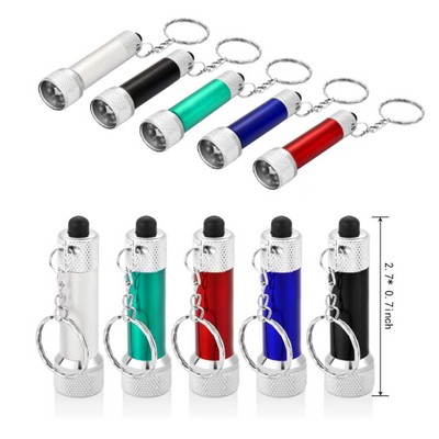 5 LED Metal Flashlight with Keychain