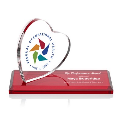 VividPrint™ Award - Northam Heart/Red 3"x7"