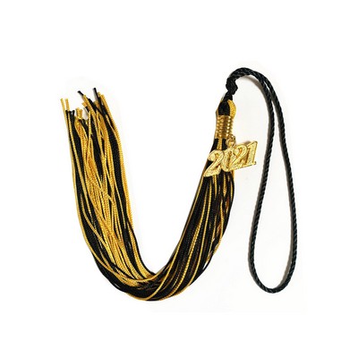 Mixed Double Color Tassel with 2021 Year Charm