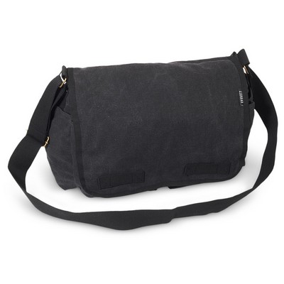 Everest Canvas Messenger, Large, Black