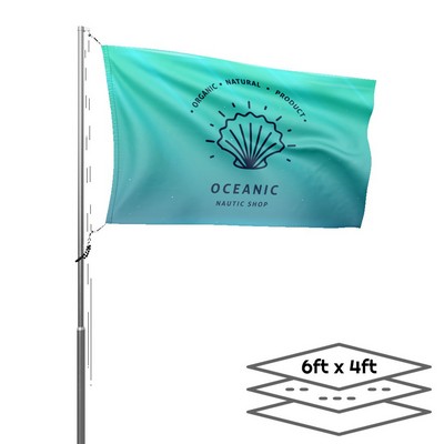 Double-Sided Dye Sublimation 3-Layer Flag (6' X 4')