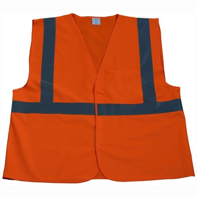 ANSI/ISEA 107-2015 CLASS 2 Economy Safety Vests With Hook & Loop Closure