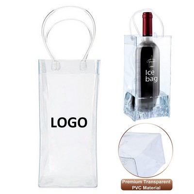 PVC Clear Wine Cooler Ice Tote Bag