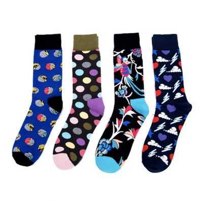 Women Dress Socks Training Socks Patterned Fashion Socks