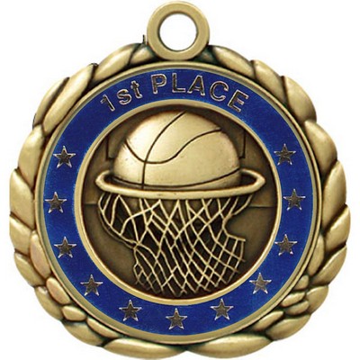 Basketball Quali-Craft Medallion (2-1/2")