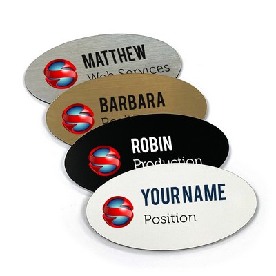 Large Oval Name Tag