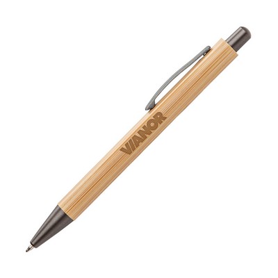 Lucky Clicker Bamboo Pen - Gunmetal