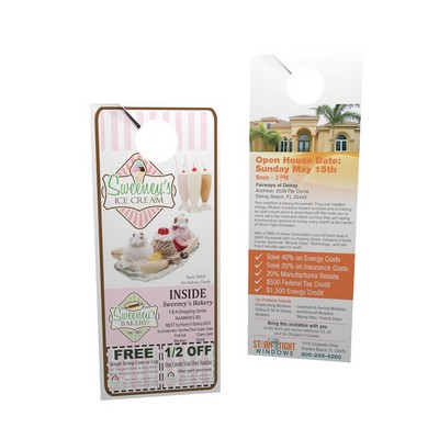 4.25" x 14" - Door Hangers - Full Color - 100lb. Gloss Cover