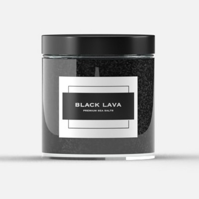 USA Made Premium Black Lava Bath Salts in Glass Jar