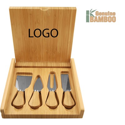 Gourmet wood cheese set with 4 Tools