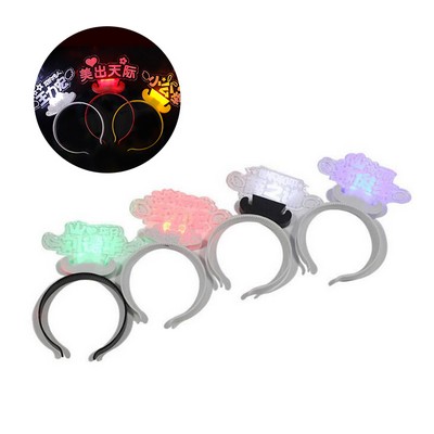 Custom Shape Flashing LED Acrylic Headband