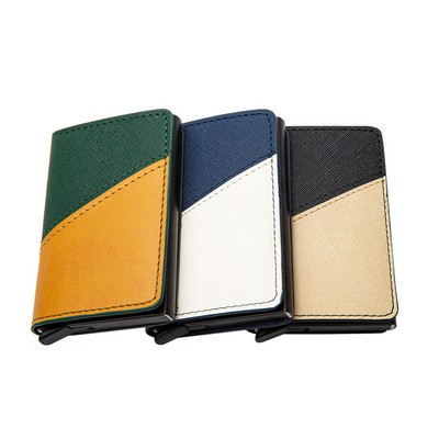 PU Split Joint Wallet Money Clip RFID