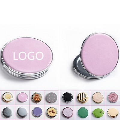 Stainless Steel Round Pocket Compact Mirror