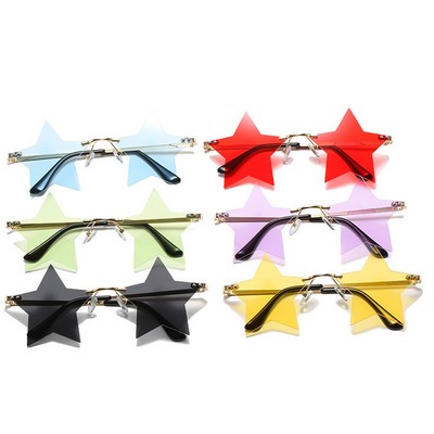 Rimless Star shape Sunglasses