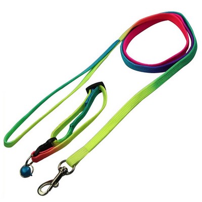 Adjustable Polyester Pet Leash w/Bell