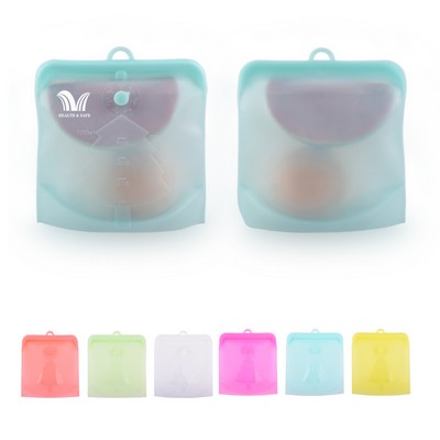 BPA FREE Reusable Storage Bags Food Grade Silicone Gallon Freezer