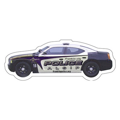 Magnet - Police Car Shape (4.5x1.65) - 30 Mil - Outdoor Safe