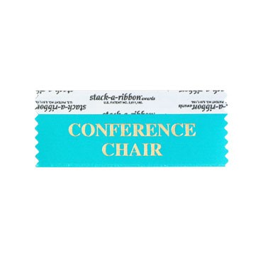 Conference Chair Stk A Rbn Jewel Blue Ribbon Gold Imprin