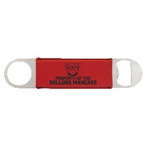 Red Laserable Leatherette Bottle Opener