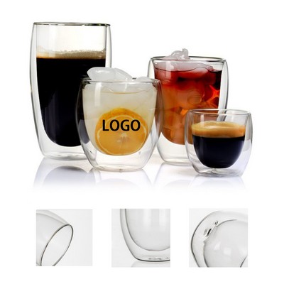 250ML Double Wall Insulated Glasses Handmade Glass