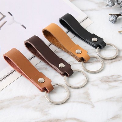 Keychain w/Leather Strap