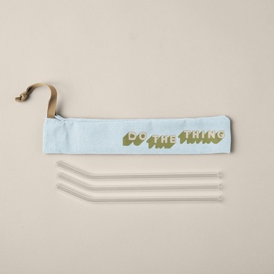 Pouch For Reusable Straws - Denim