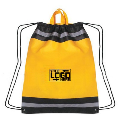 Reflective Non-woven Drawstring Bag