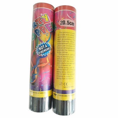 8.1" Spring Loaded Confetti Party Poppers