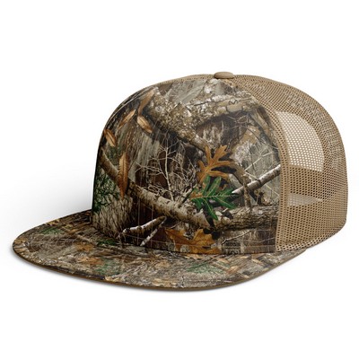 238 GSM Breathable Bill Trucker Hat Camo Mesh Caps