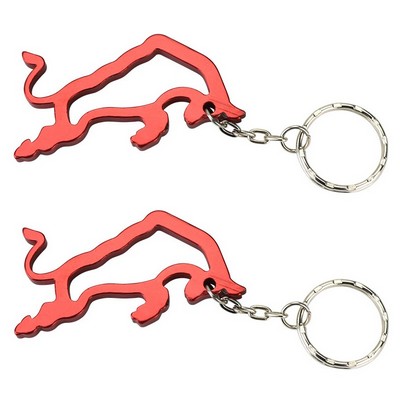 Hollow Bull Bottle Opener Keychain