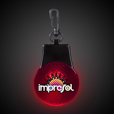 Red Digi-Printed Light Up Safety Reflector