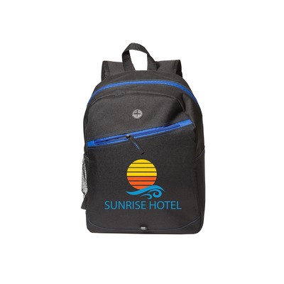 Color Zippin' Laptop Backpack - Black Bag w/Gray Accents