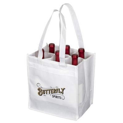 6 Bottle Wine Tote Bag - 1 Color (11"x10"x7")