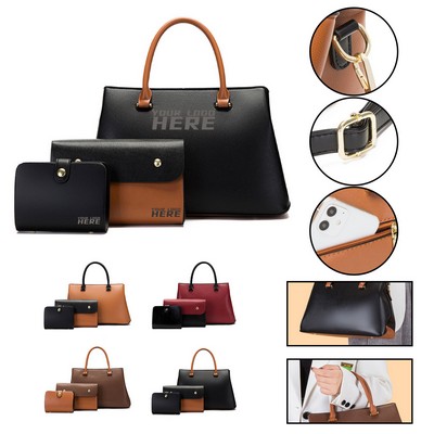 Women Handbag Bag Satchel Purse 2 Piece Set