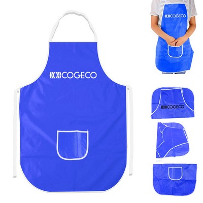 Soft Polyester Apron With Pocket