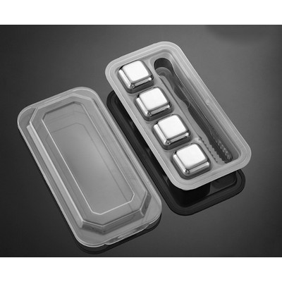 Stainless Steel Ice Cube 4 Pieces/Set with Clip