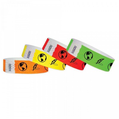 3/4" wide x 10" long - 3/4" Tyvek History Museum Wristbands Printed 1/0